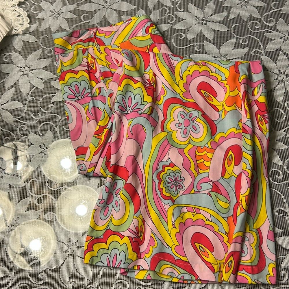 90s Disco Hippie Straight Leg Pants - Women’s XL (Colorful Pattern)